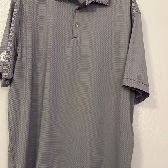 Peter Millar Silver Gray Performance Polo Shirt Large - Picture 3 of 5